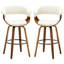 Tabourets pivotants Mid-Century rembourrés en similicuir Devlin-347477721-347477702