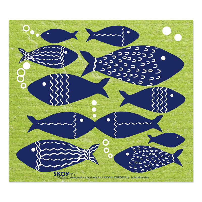 Chiffons swish et go fish, Vert pomme
