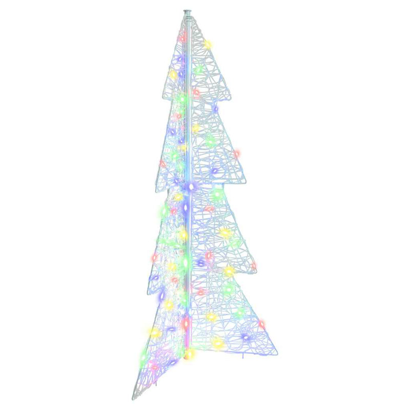 vidaXL Christmas Tree with 240 LEDs Acrylic, Multicolour, 120cm H x 63cm W x 23cm D