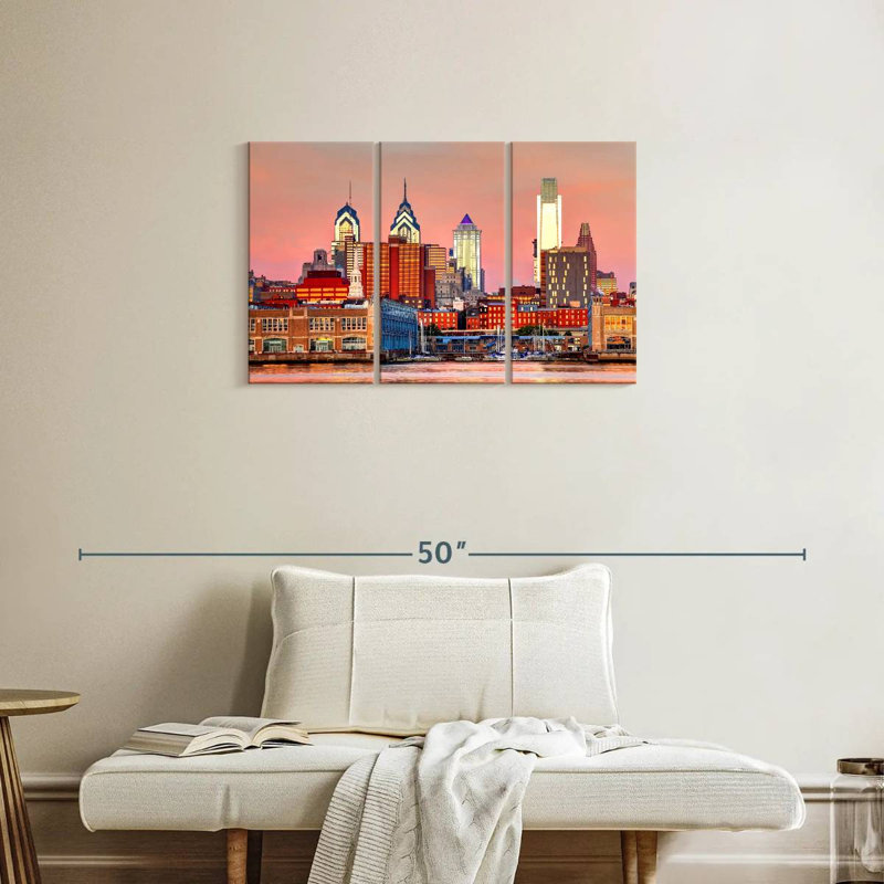 Aime Philadelphia Skyline, H 20 po x l 33 po