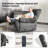 Massouma Transitional Dual Motor Lift Assist Power Heated Massage Recliner-102673593