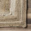 Tapis blanc cassé / naturel en jute avec bordure pour la salle à manger, le salon ou la cuisine Ankita-1078706199