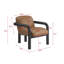 Fauteuil d'appoint moderne en similicuir noir / brun avec cadre en bois pour le salon-844750663