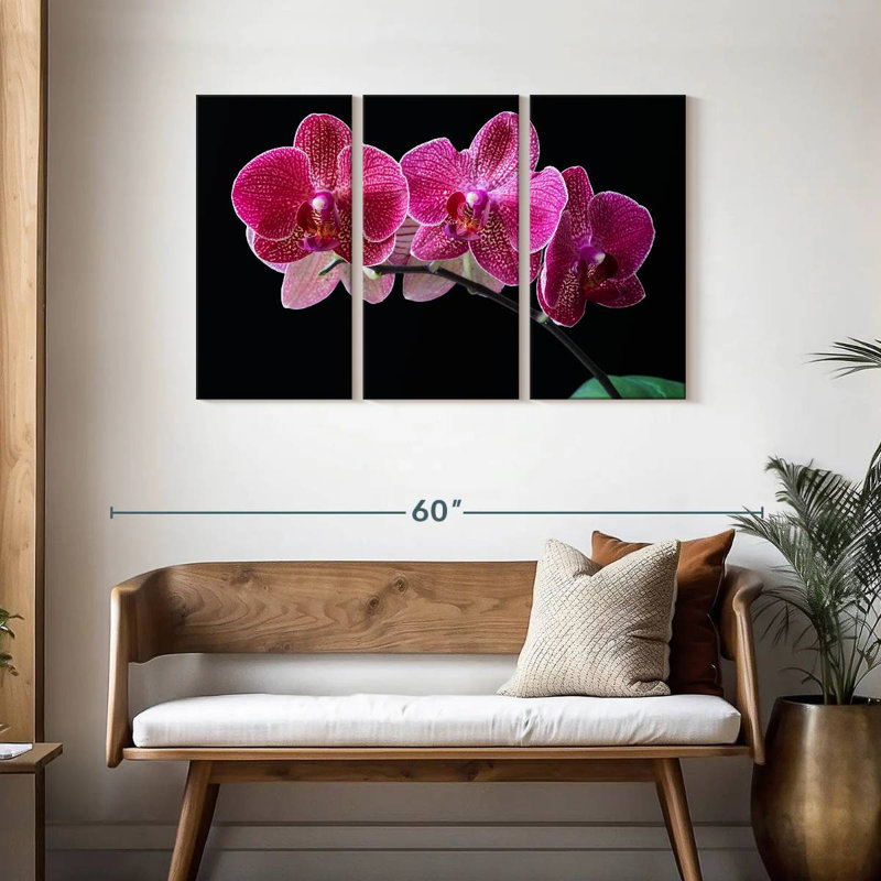 Orchidée, H 28 po x l 45 po