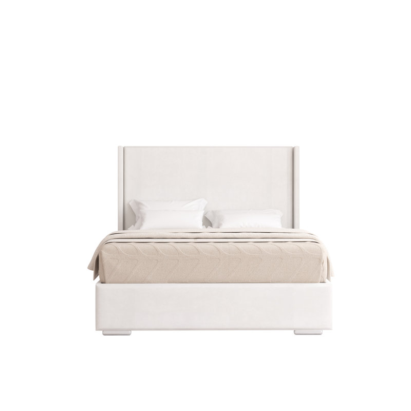 Chelby Upholstered Bed, Single (3'), White