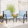 Argirios Metal Patio Chair with Cushions(Set of 2)