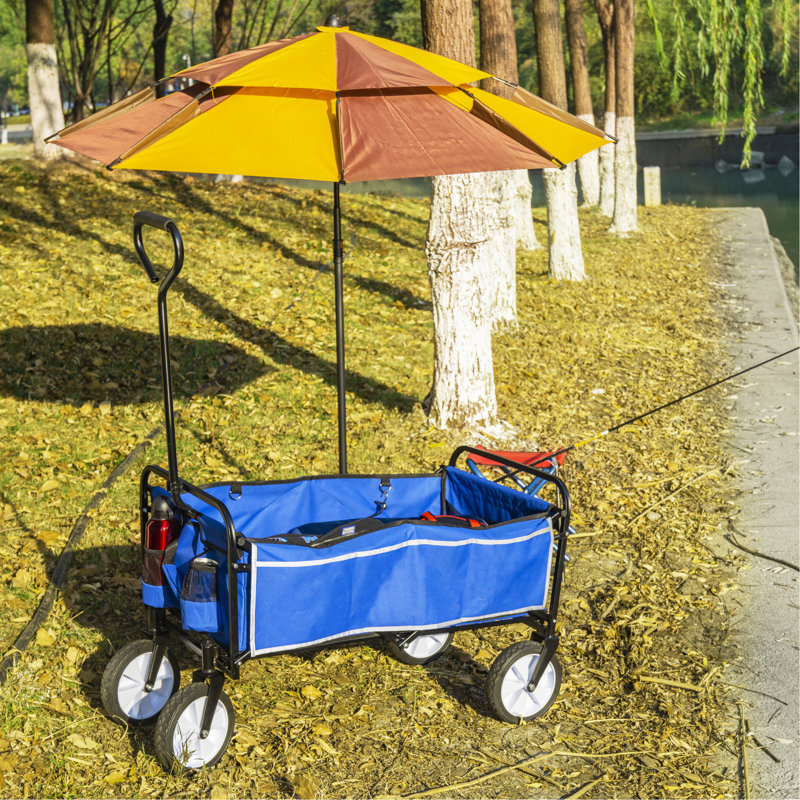 Chariot de plage pliant Wagon Garden (bleu)