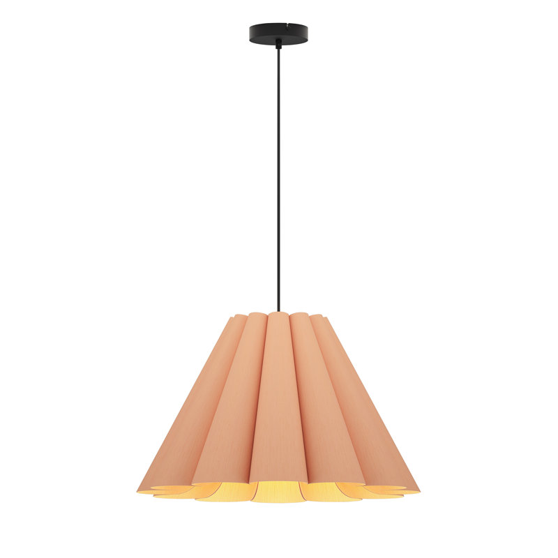 Luminaire suspendu moyen Lora 56, Rose, H 14,3 po x l 22,8 po x P 22,8 po
