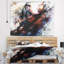 Femme et cheval avec tapisserie d'aigle Collage-28485427