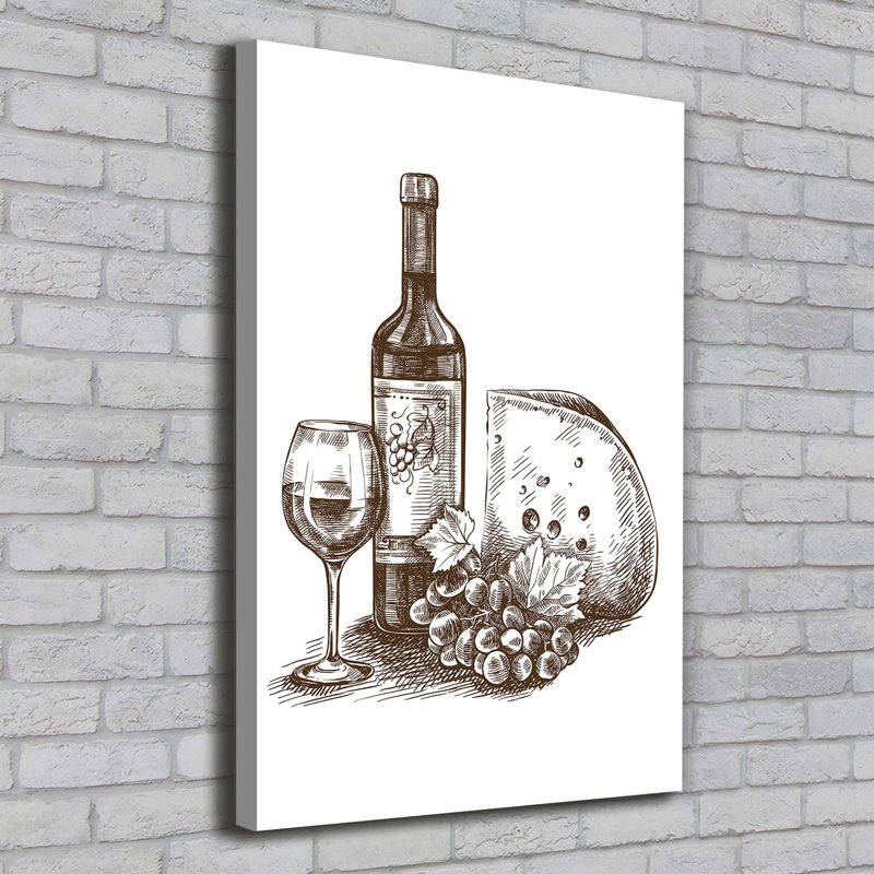 Wine And Snacks - Wrapped Canvas Print