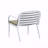 Set Of 2 Outdoor Patio Club Chair, PP White Frame With Green Cushion
