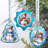9'' Glass Hanging Figurine Ornament