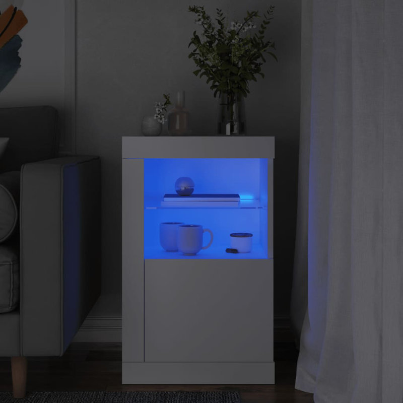 Carisse Iron 1 - Door Standard Accent Cabinet, White