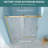 48"W X 76"H Gold Frame Single Shower Door, 8Mm Tempered Glass, Reversible Right/Left Installation, Space