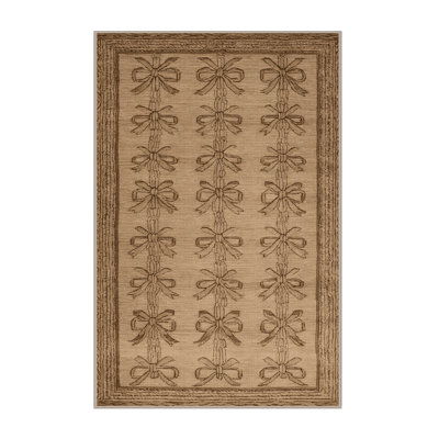 Machine Washable French Beige Area Rug