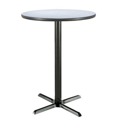 30" L Round Solid Wood Breakroom Table and Chair Set