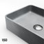 Lavabo vasque rectangulaire fait à la main gris L 16 po x l 12 po x H 4 po Segovia