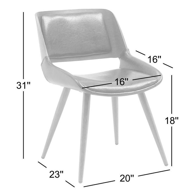 Chaise de salle à manger Ayrton, Obsidienne polie