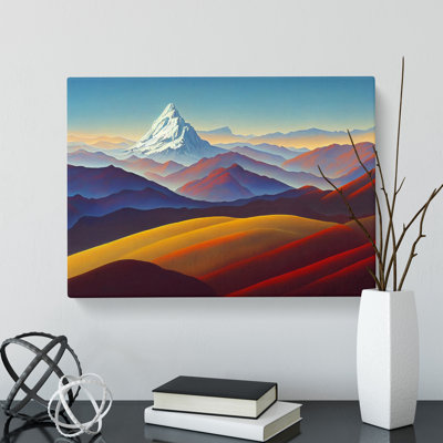 Artsy Mountain Landscape - Wrapped Canvas