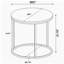Table de bout grise et gris acier
