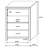 Coastal White Rectangular 4-Drawer Chest