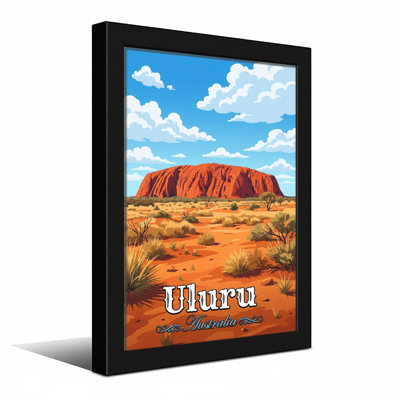 Paysages scéniques et urbains Uluri, Australie, paysage désertique, formation rocheuse, ciel, nuages