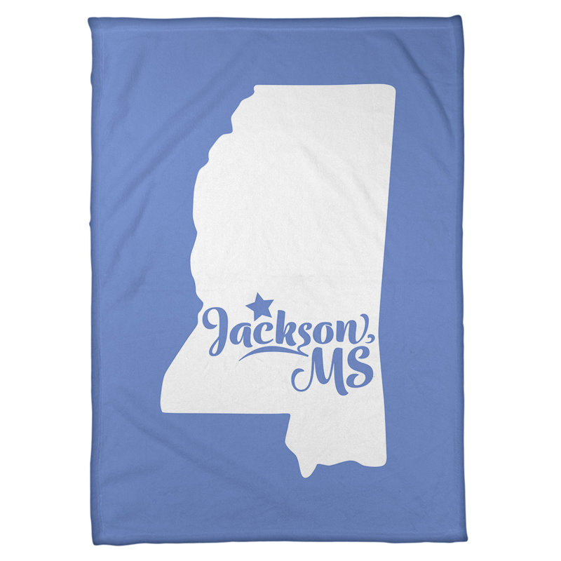 Jeté mississippi polaire jackson, l 62,5 po x L 82,5 po, bleu