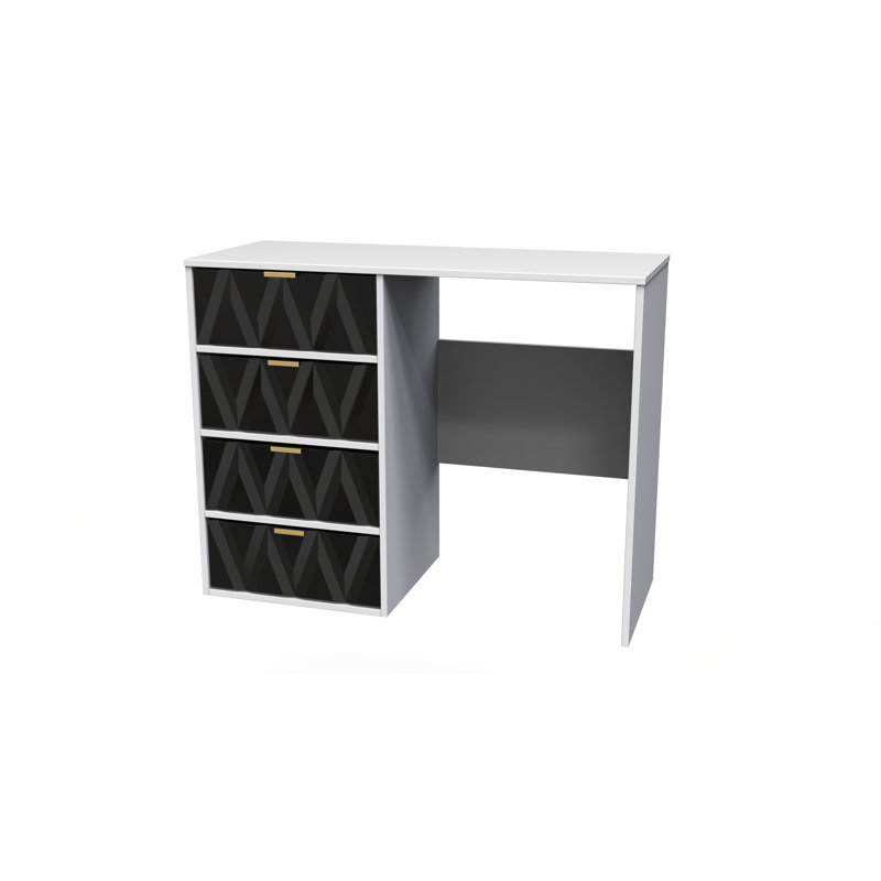 Baturhan Dressing Table, Deep Black/White