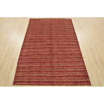 Forestine Hand Knotted Wool Striped Indoor Rug