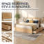 Full Size Wood Platform Bed With Underneath Storage And 2 Drawers-2085104381