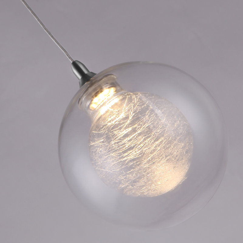 Luminaire suspendu en forme de globe à DEL 13 lumières Riverdale, Chrome