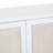 Mordcha 72 in. Rectangular Solid Wood and Raffia White Media Credenza Sideboard