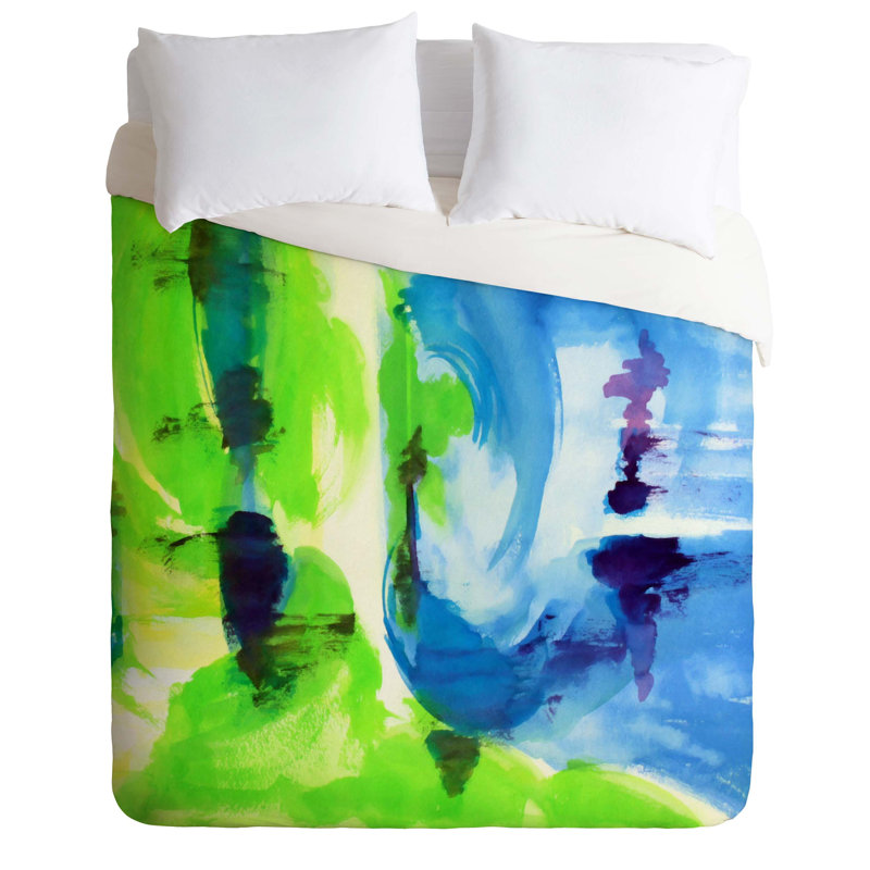 Laura Trevey Polyester Abstract Duvet Cover, Queen Duvet Cover + 2 Standard Shams