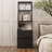 Modern Night Stand with Bookshelf-109324384