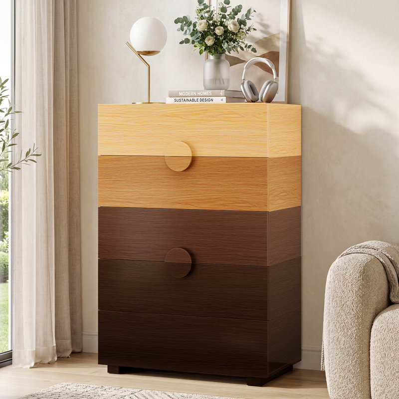 Commode à 5 tiroirs de 47,6 po de hauteur