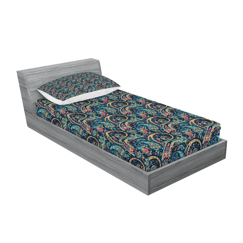 Microfiber Floral Sheet Set, Twin XL Sheet Set with 1 Pillowcase, Pattern 1