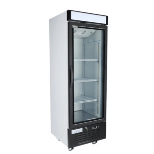 25" Swing Glass Door Merchandiser Freezer W/ 1 Door, 16 Cu Ft, 115V
