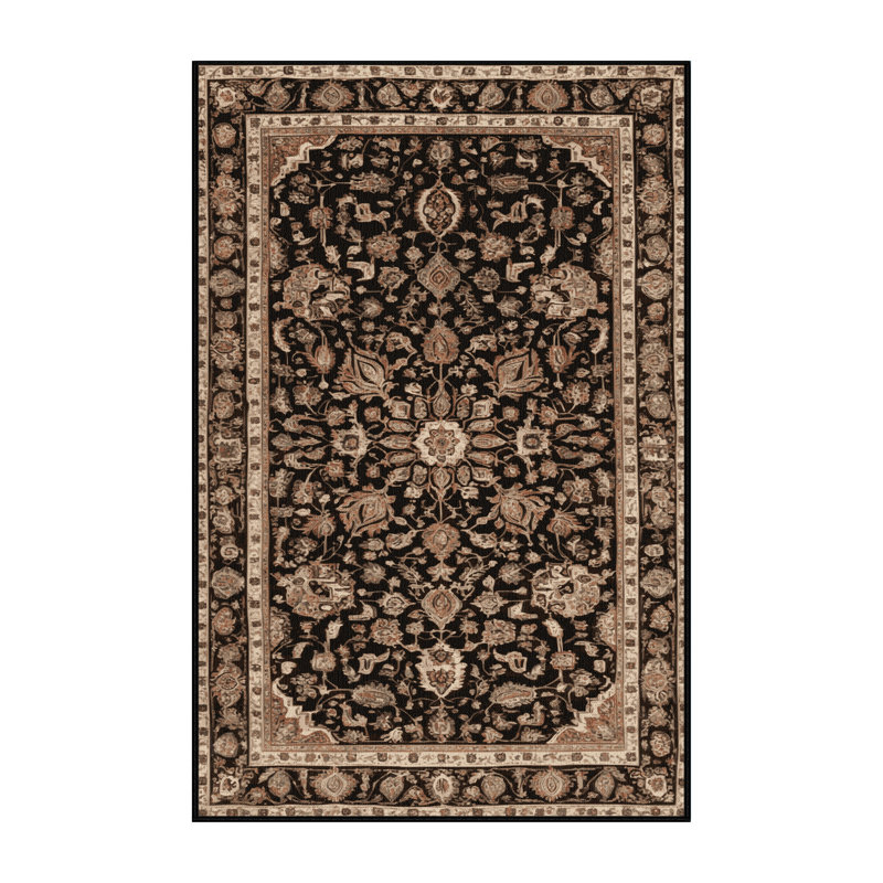 Tapis brun lavable à la machine, Rectangulaire 2 pi x 3 pi