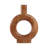 Handcrafted Mango Wood Decorative Vase With Circular Design