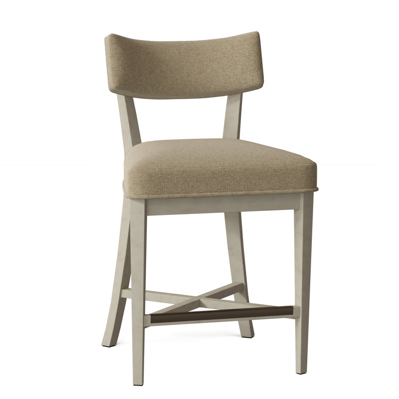 Juliet Upholstered Stool with Solid Wood Frame, Straw (3162 08), Montego Bay, Counter Stool (25.5" Seat Height)