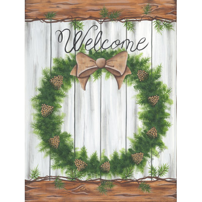 " Pine Cone Welcome Wreath "