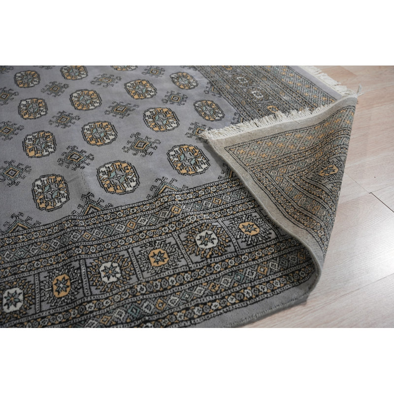 Tapis gris rustique Nina, Rectangulaire 4 pi x 6 pi