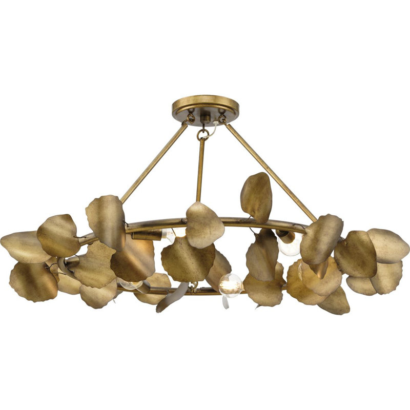 Laurel Flush Mount, Gold Ombre