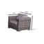 Chaise de patio avec coussins Zoee
