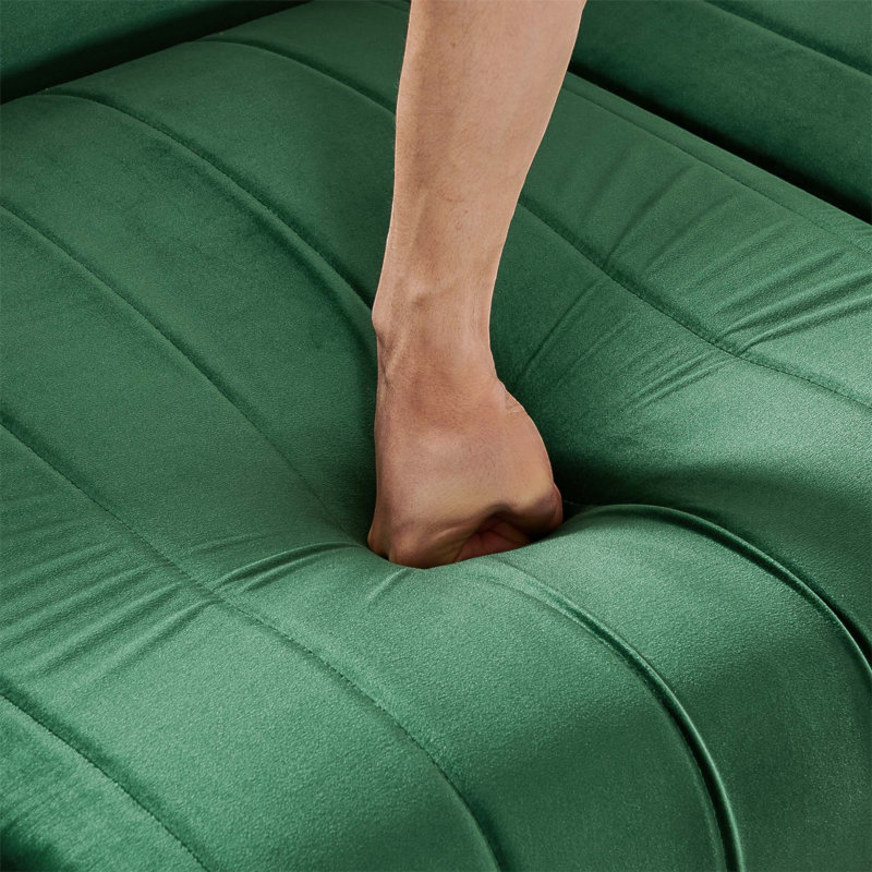 Canapé Modern, Velours vert