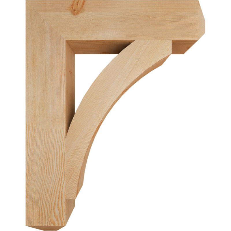 Thorton Craftsman Bracket, Douglas Fir (Smooth), 36" H x 6" W x 28" D
