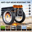 Remorque de chargement de vélo Fat Tyres améliorée, chariot de chariot à vélo robuste de capacité de charge de 150 lb, rangement compact pliable, système d'attache sécuritaire universel, pour le camping, l'épicerie et le transport