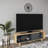 Scandinavian TV Stand, Oak w/ Anthracite, 63.0 x 13.8 x 19.1 inches | 100% Melamine Coated Particle Board, Thickness: 0.7 inches | Wall-Mountable Design, Multiple Shelves for Storage | Stylish w/ Functional Entertainment Center-610206785