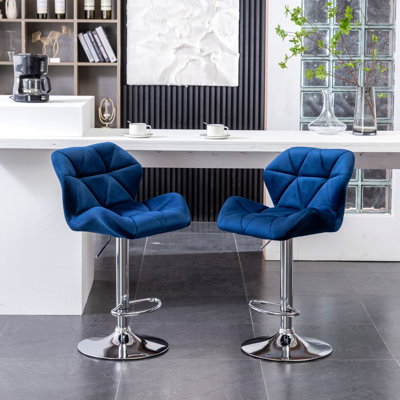 Tabouret de bar Breni Velvet Diamond