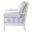 Fauteuil d'appoint à rayures blanches et bleu marine